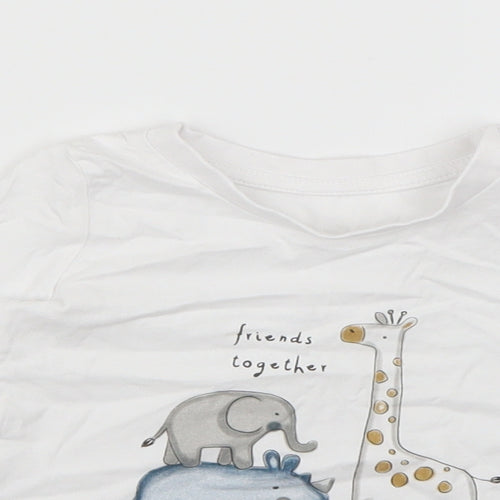 George Baby White Geometric  Pullover T-Shirt Size 6-9 Months