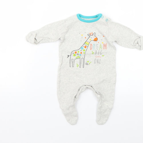 TU Baby Grey Geometric  Babygrow One-Piece Size Newborn