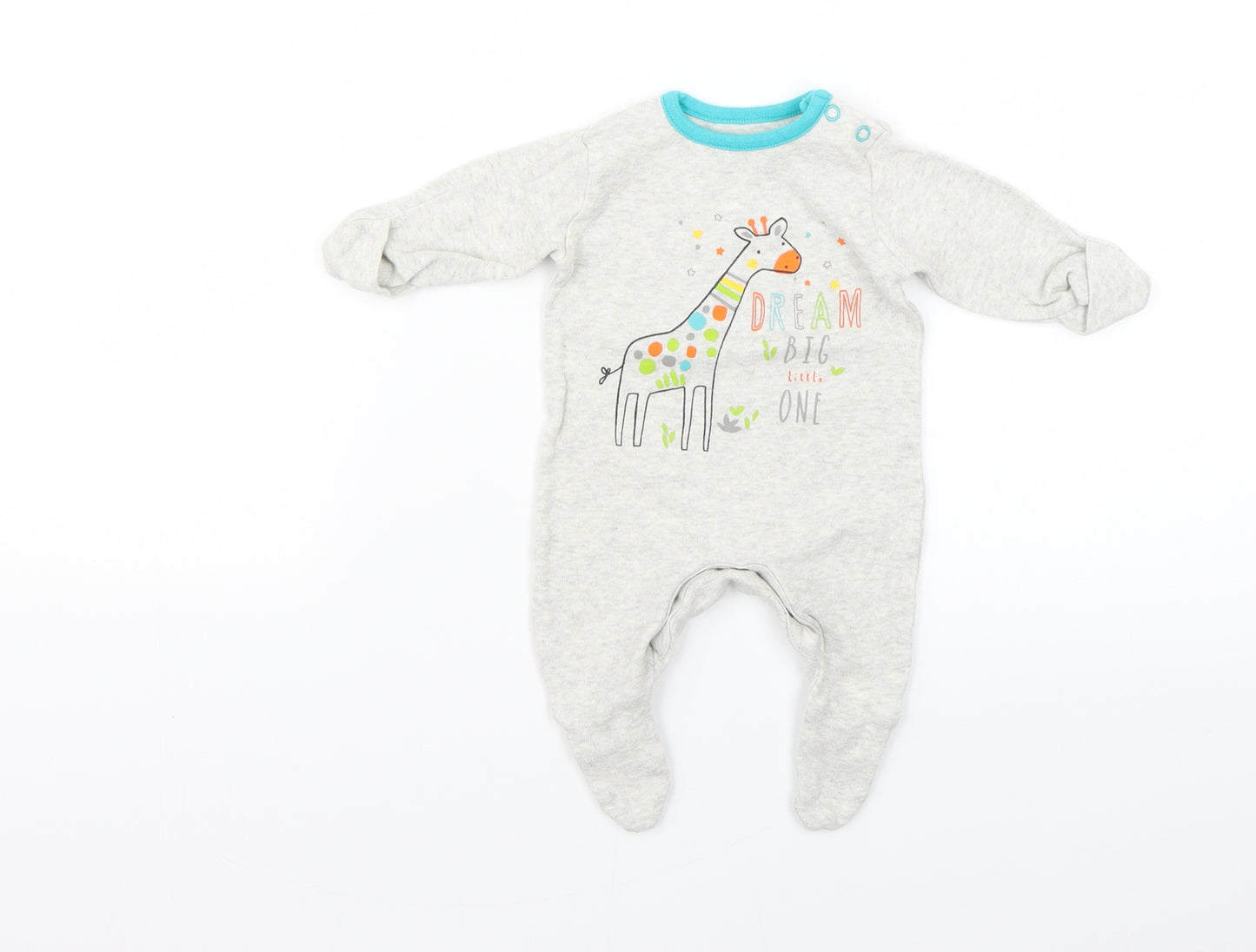 TU Baby Grey Geometric  Babygrow One-Piece Size Newborn