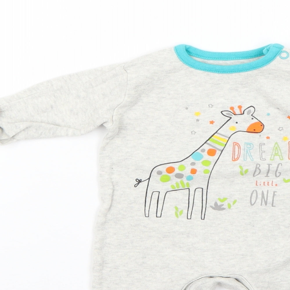 TU Baby Grey Geometric  Babygrow One-Piece Size Newborn