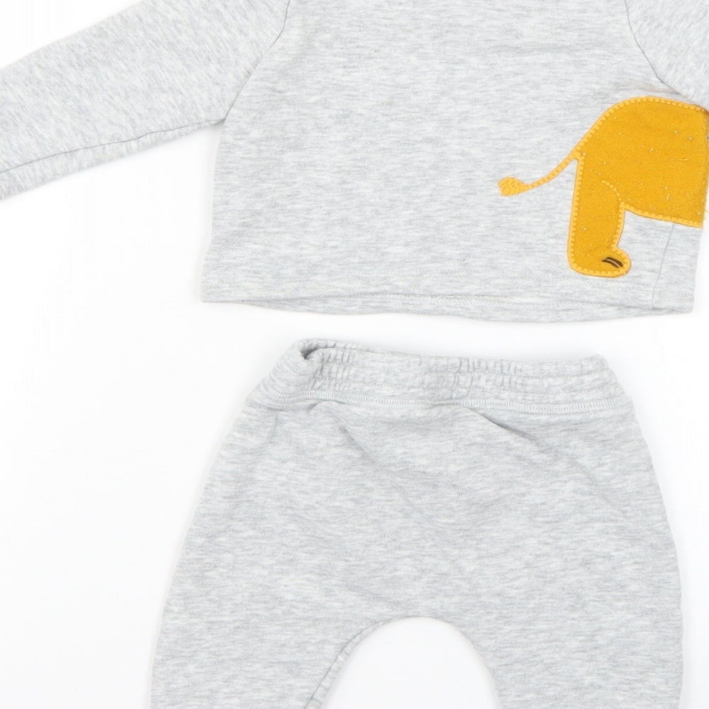 M&Co  Grey Geometric  Trousers Set Outfit/Set Size 0-3 Months