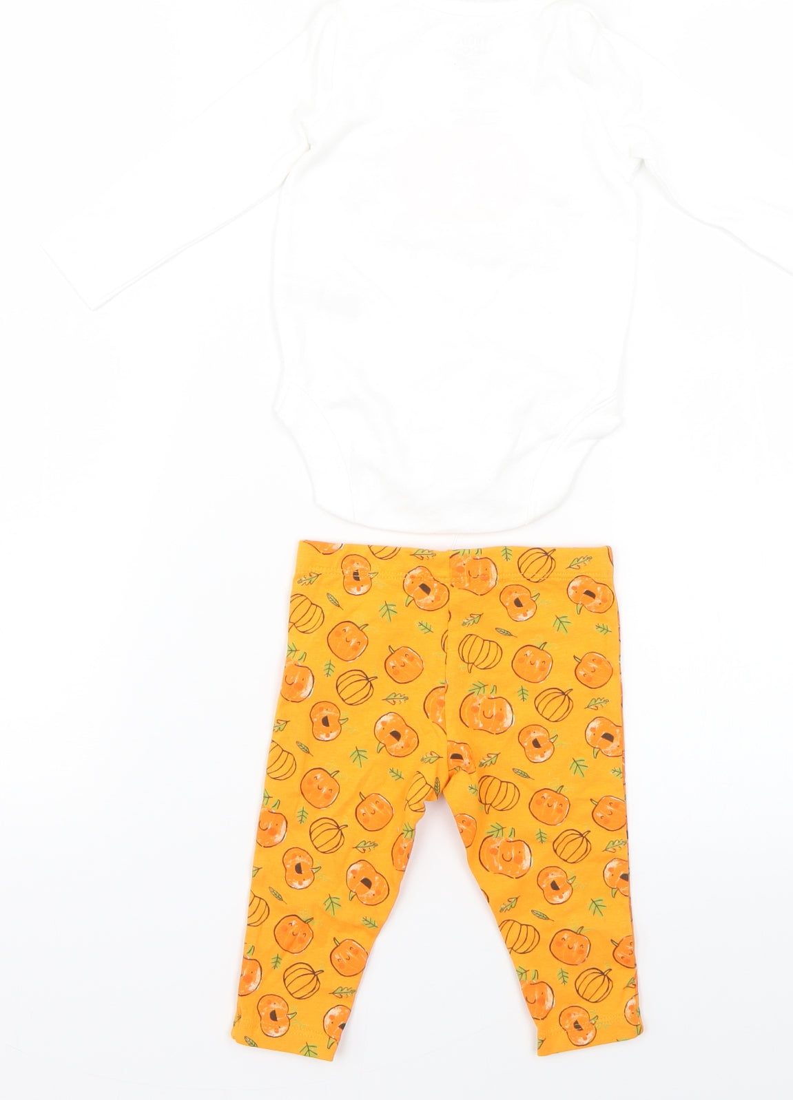 fred&flow Baby Orange Geometric  Trousers Set Outfit/Set Size 3-6 Months