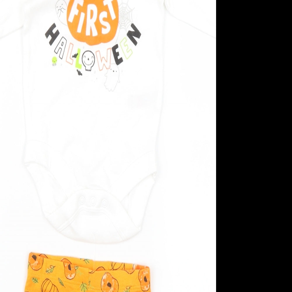 fred&flow Baby Orange Geometric  Trousers Set Outfit/Set Size 3-6 Months