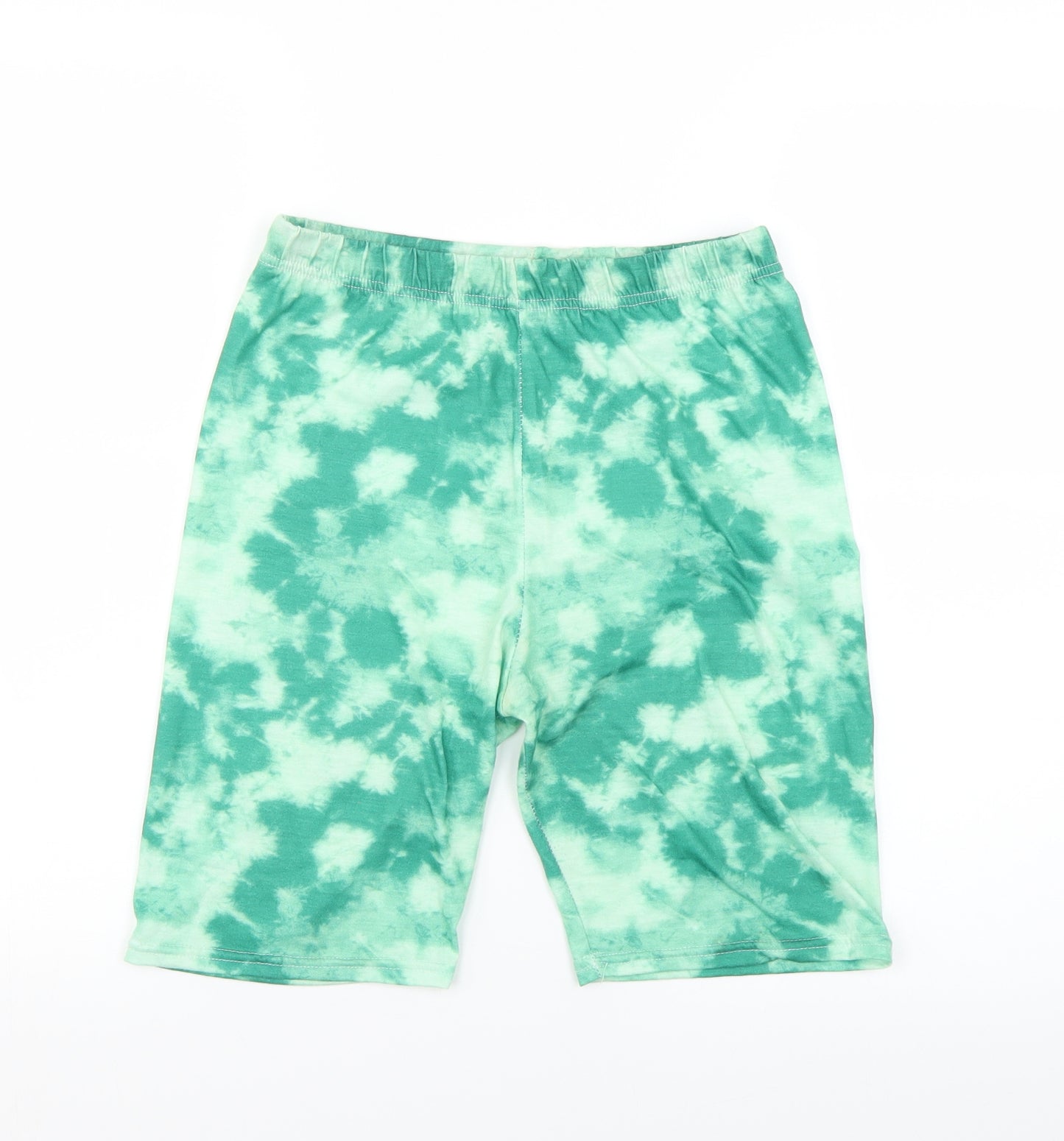 PRETTYLITTLETHING Womens Green Geometric  Sweat Shorts Size 12