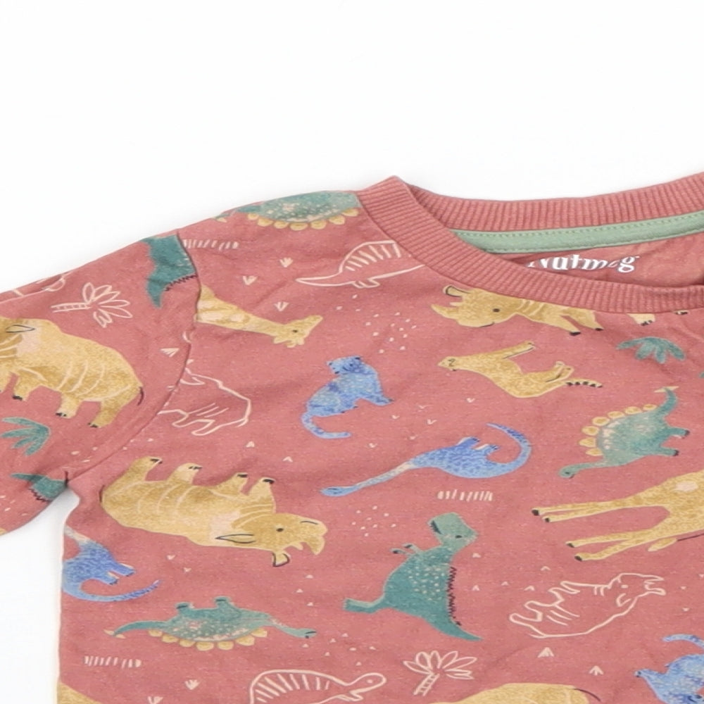 Nutmeg Baby Brown Geometric  Basic T-Shirt Size 6-9 Months