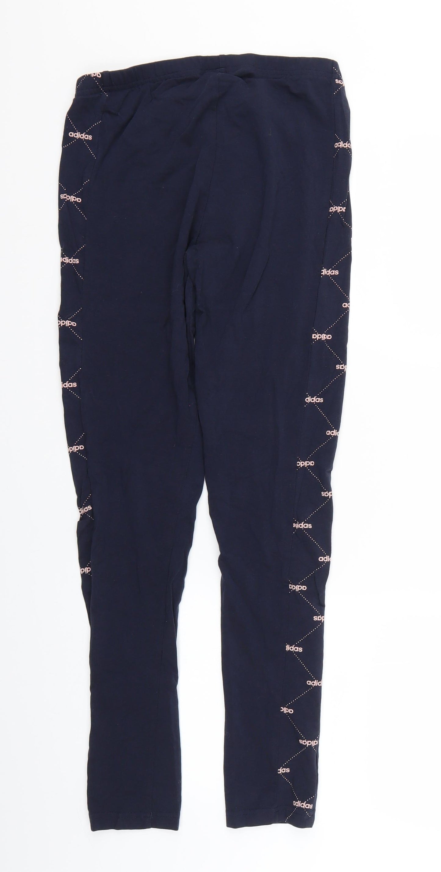 adidas Womens Blue Geometric  Sweatpants Leggings  L34 in