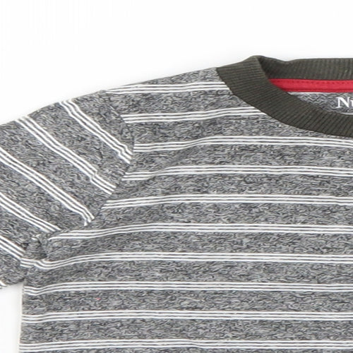 Nutmeg Baby Grey Striped  Basic T-Shirt Size 6-9 Months