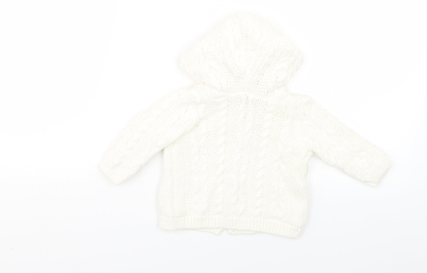 TU Baby White   Basic Coat Coatigan Size 0-3 Months
