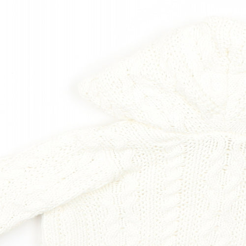 TU Baby White   Basic Coat Coatigan Size 0-3 Months