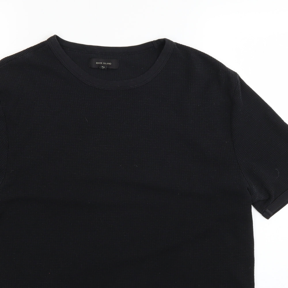 River Island Mens Black    T-Shirt Size M