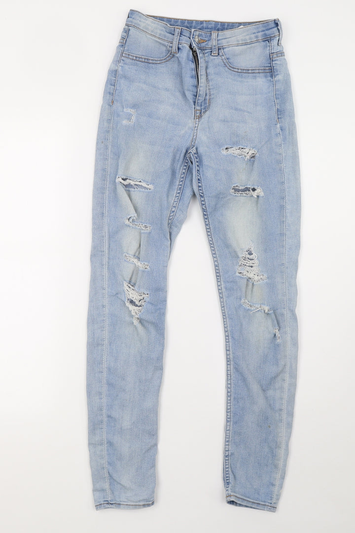 H&M Womens Blue  Denim Skinny Jeans Size 6 L29 in