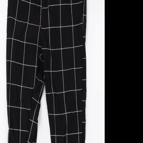 Preworn Womens Black Check  Sweatpants Trousers Size M L30 in