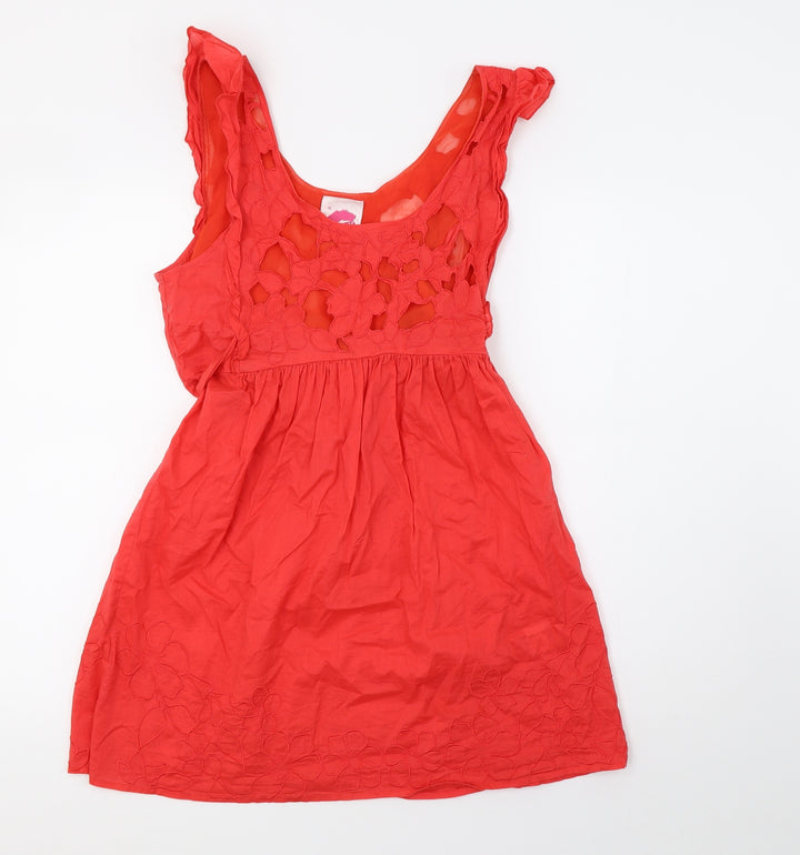 Lipsy Womens Red A-Line Size 10