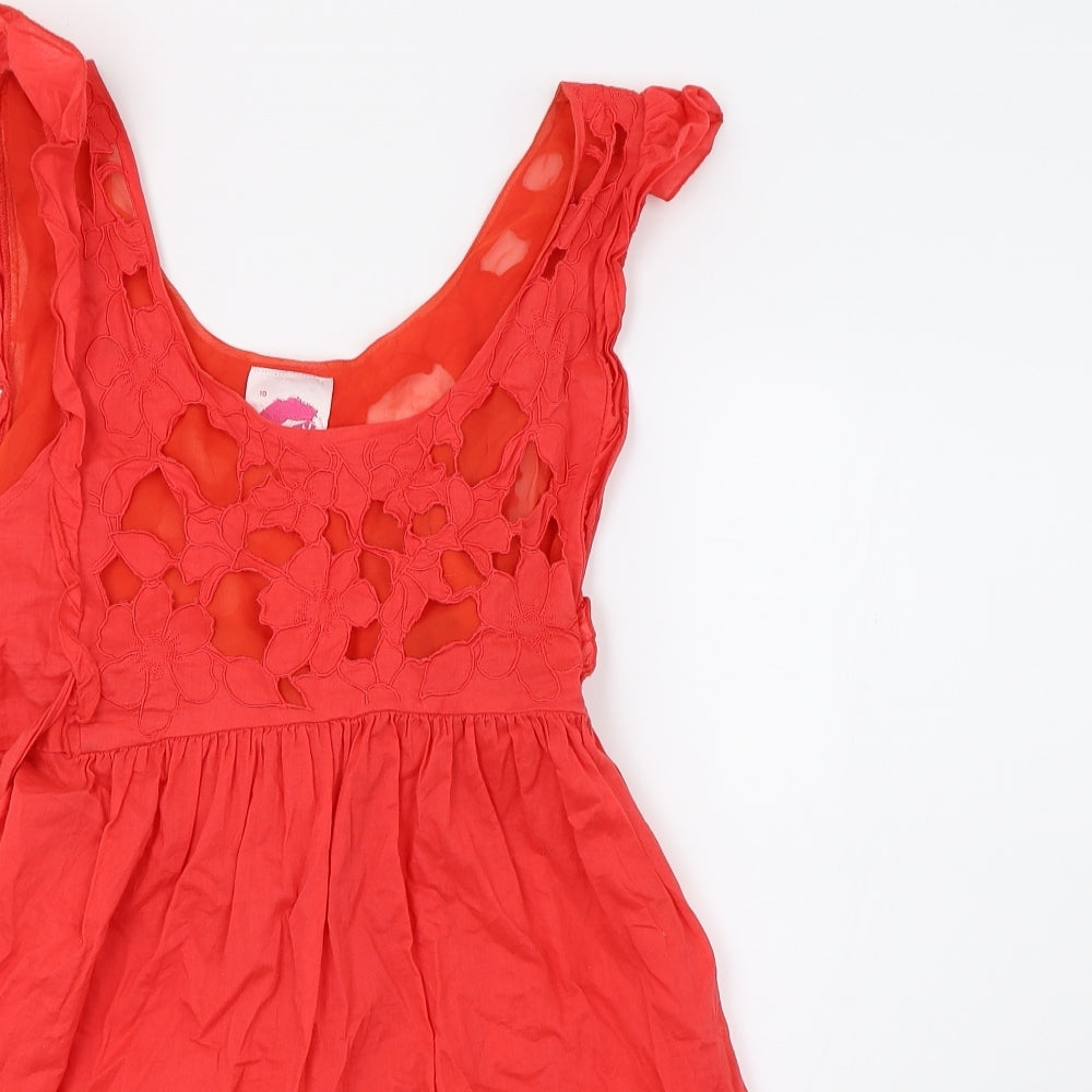 Lipsy Womens Red   A-Line  Size 10