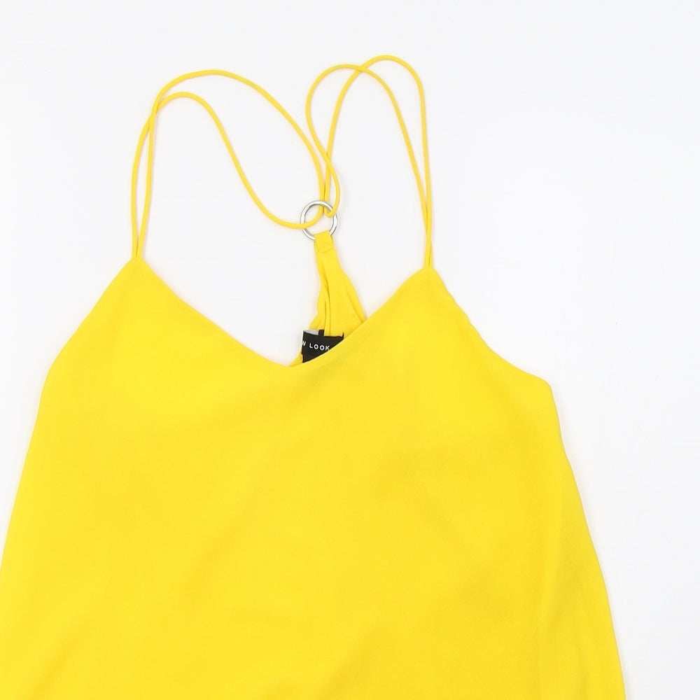 New Look Womens Yellow   Basic Tank Size 10