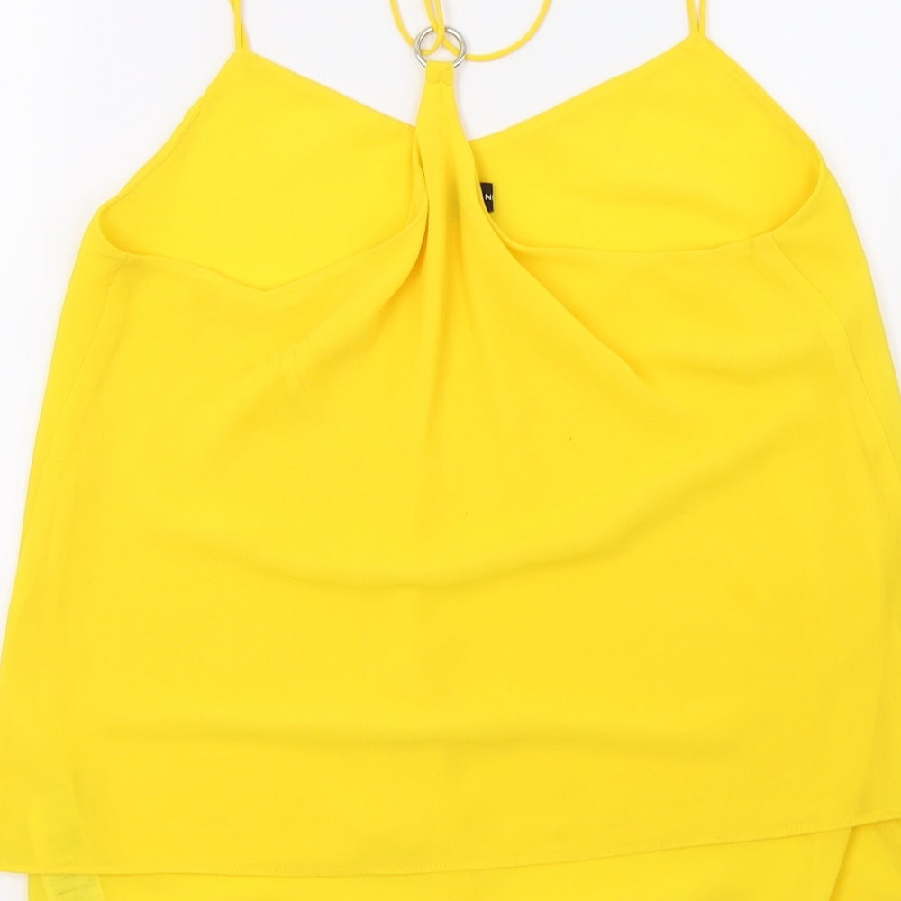 New Look Womens Yellow   Basic Tank Size 10