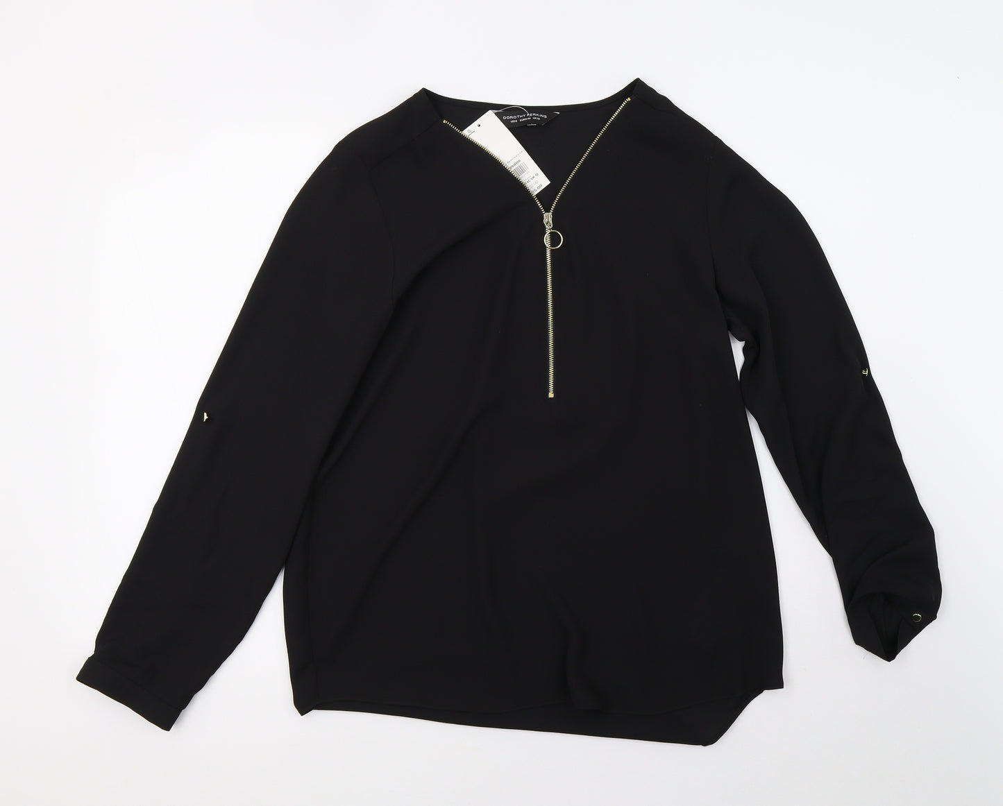 Dorothy Perkins Womens Black  Mesh Basic Blouse Size 12