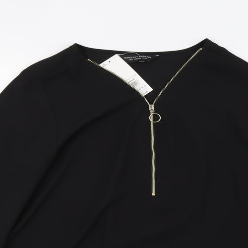 Dorothy Perkins Womens Black  Mesh Basic Blouse Size 12