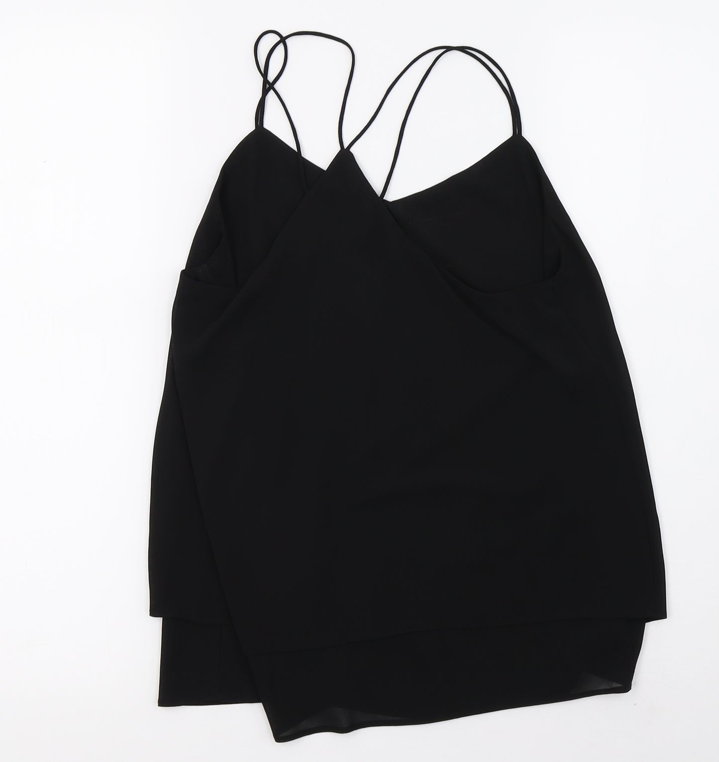New Look Womens Black  Mesh Basic Blouse Size 8