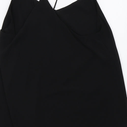 New Look Womens Black  Mesh Basic Blouse Size 8