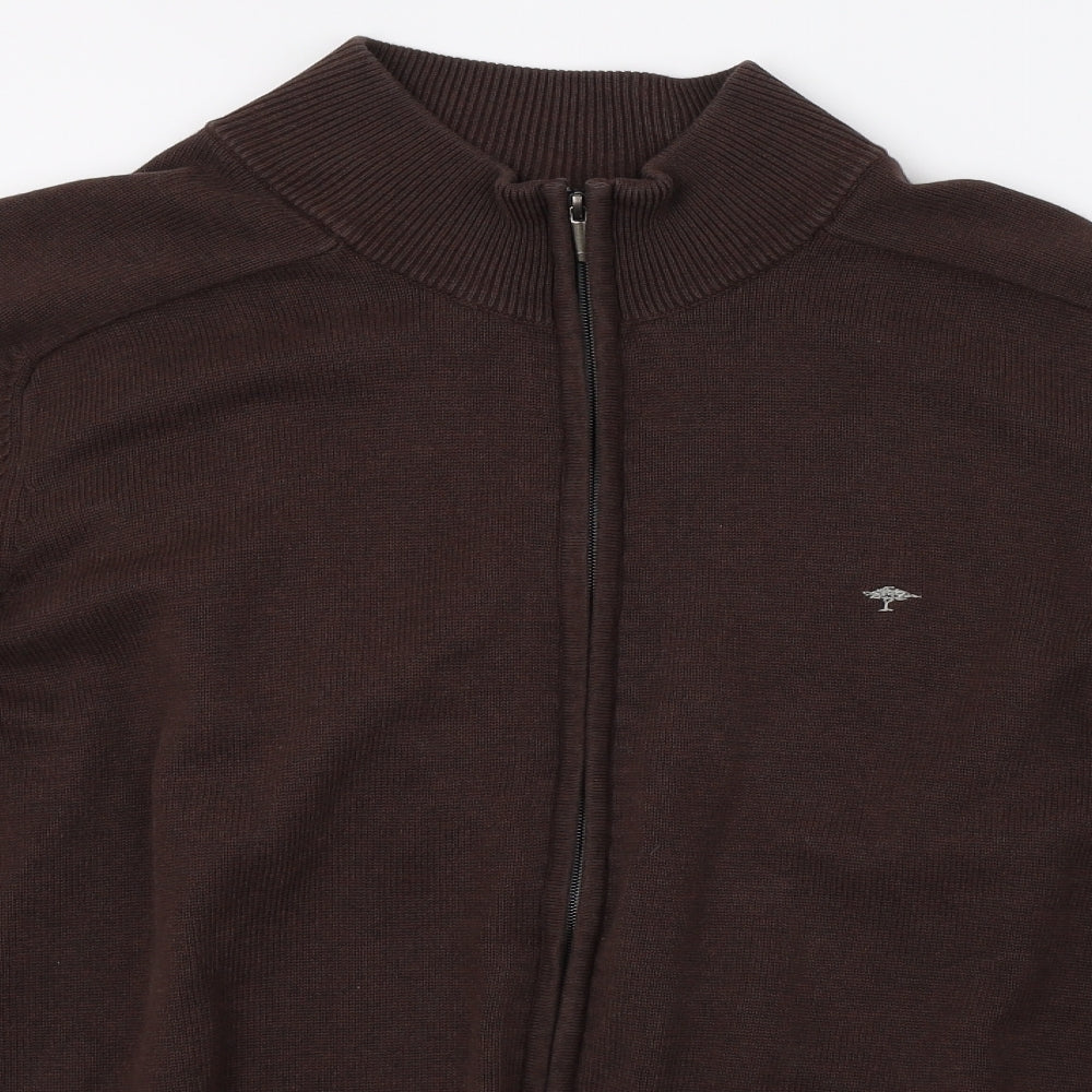 Fynch-Hatton Mens Blue  Knit Full Zip Hoodie Size 2XL