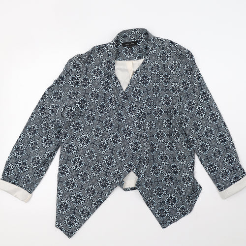 New Look Womens Blue Geometric  Jacket  Size 14