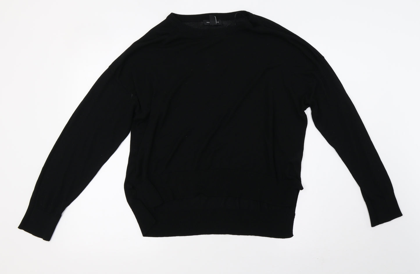 New Look Womens Black  Knit Pullover Sweatshirt Size M