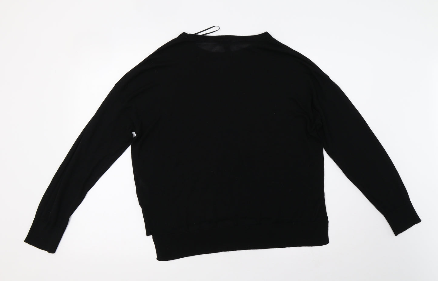 New Look Womens Black  Knit Pullover Sweatshirt Size M