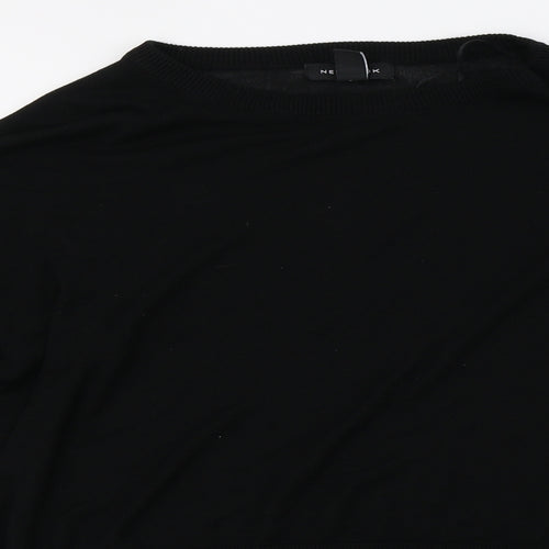 New Look Womens Black  Knit Pullover Sweatshirt Size M
