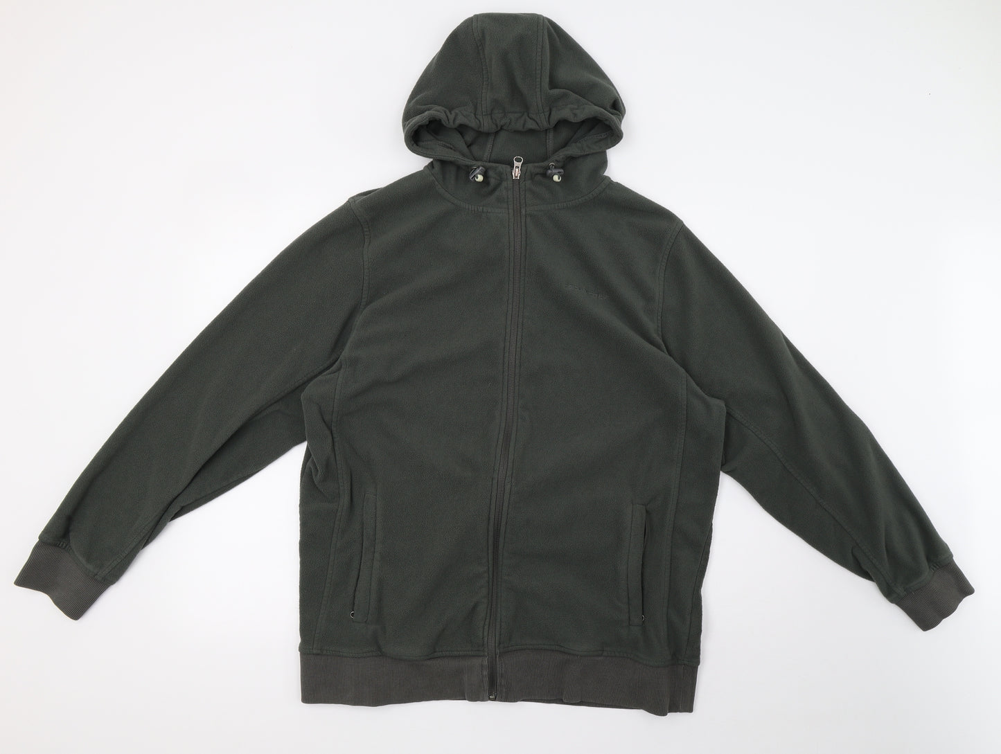 technicals Mens Green  Fleece Full Zip Sweatshirt Size XL