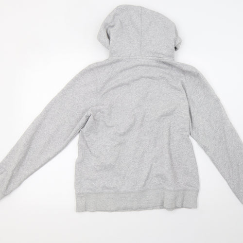 H&M Womens Grey  Fleece Henley Hoodie Size L