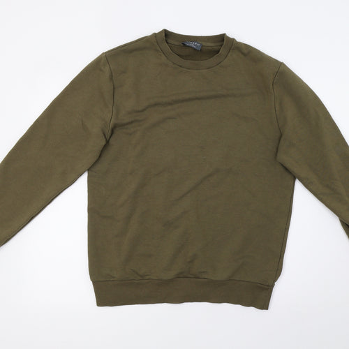 Primark Mens Green  Fleece Pullover Sweatshirt Size L