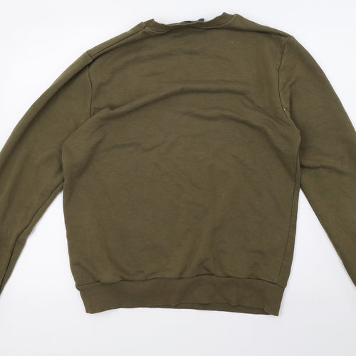 Primark Mens Green  Fleece Pullover Sweatshirt Size L