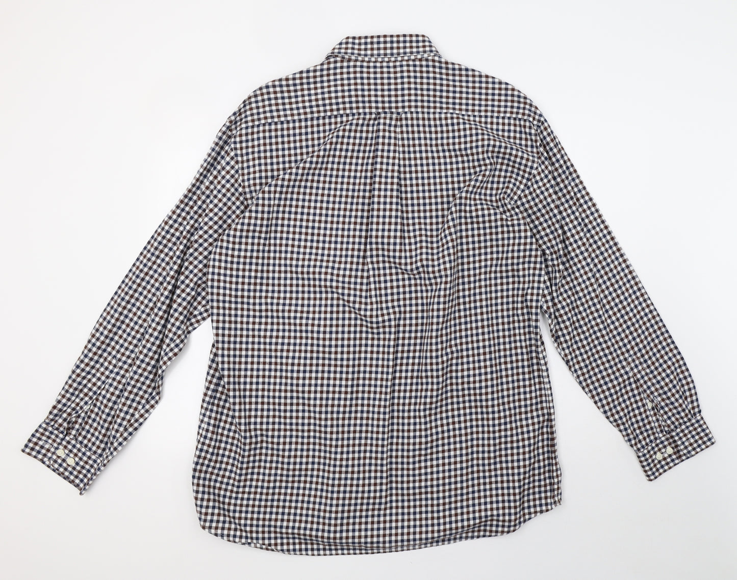 light flannel Mens Brown Check   Polo Size XL