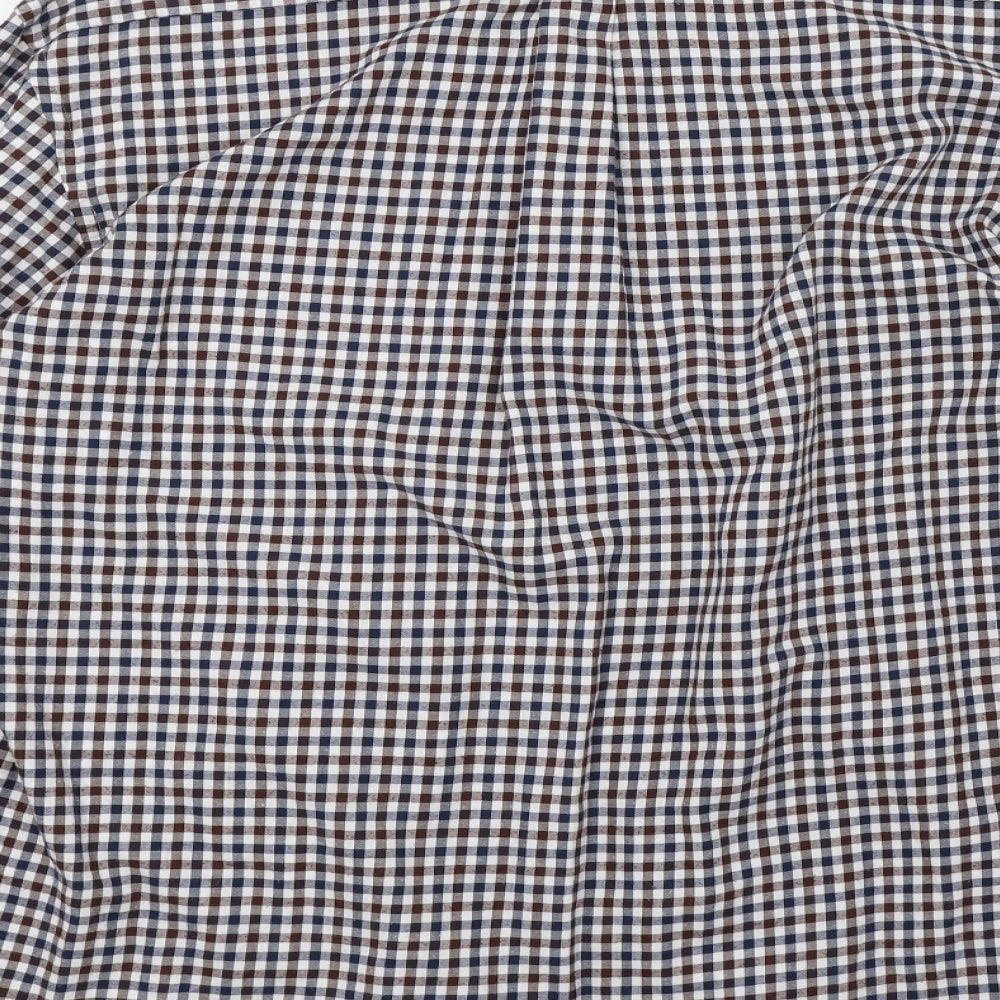 light flannel Mens Brown Check   Polo Size XL