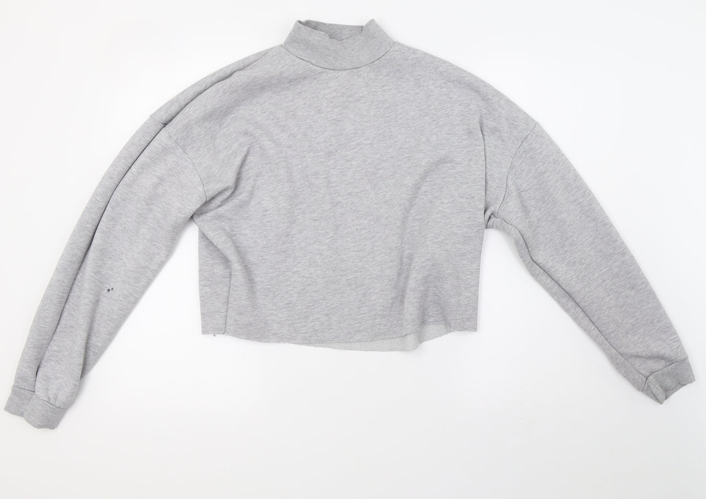 Primark Womens Grey   Henley Sweatshirt Size M  - cropped