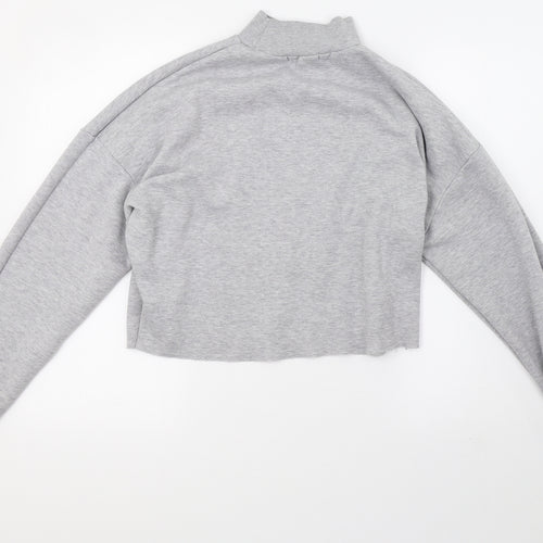 Primark Womens Grey   Henley Sweatshirt Size M  - cropped