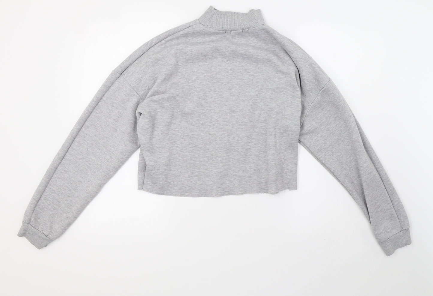 Primark Womens Grey   Henley Sweatshirt Size M  - cropped