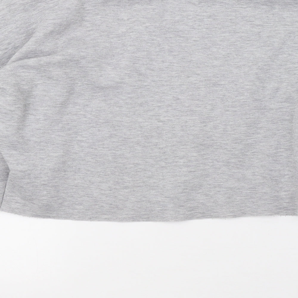 Primark Womens Grey   Henley Sweatshirt Size M  - cropped