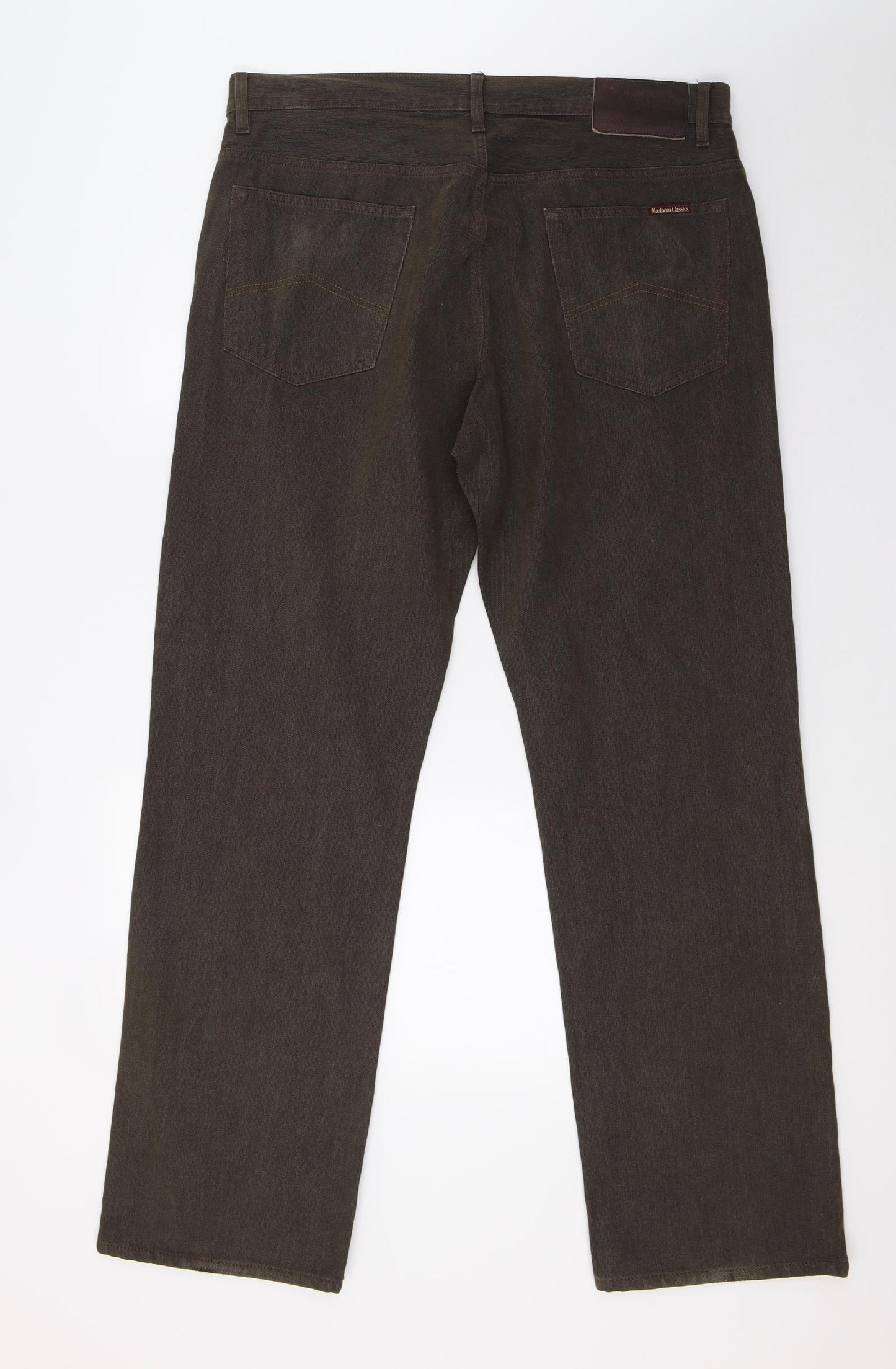 Marlboro Classics Mens Brown  Denim Straight Jeans Size 38 L32 in