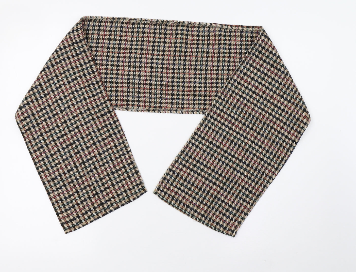 Preworn Unisex Brown Check Knit  Scarf