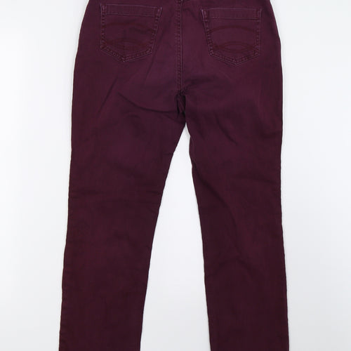 Marks and Spencer Womens Purple  Denim Skinny Jeans Size 10 L27 in - short leg