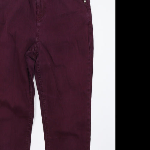 Marks and Spencer Womens Purple  Denim Skinny Jeans Size 10 L27 in - short leg
