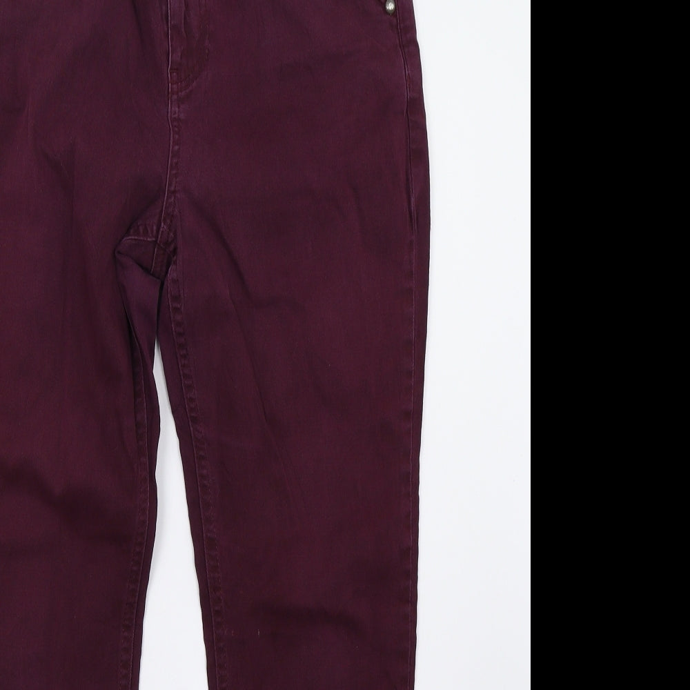 Marks and Spencer Womens Purple  Denim Skinny Jeans Size 10 L27 in - short leg