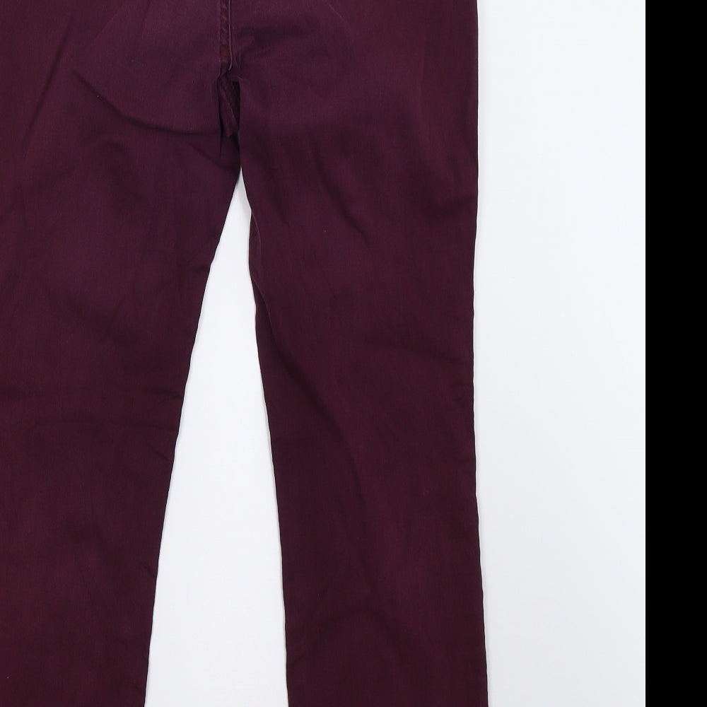 Marks and Spencer Womens Purple  Denim Skinny Jeans Size 10 L27 in - short leg