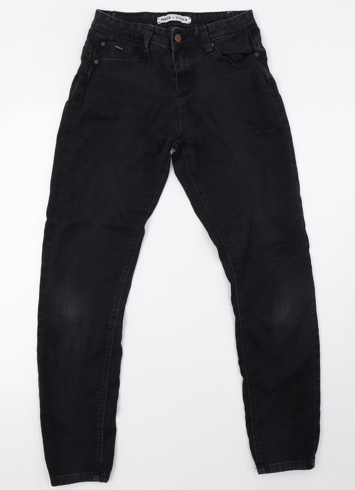 paper & stitch Womens Black Denim Skinny Jeans Size 10 L30 in