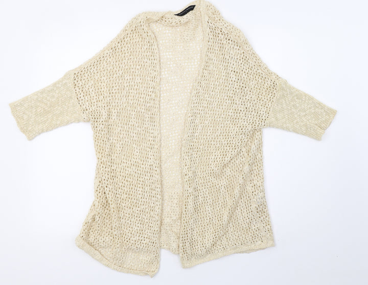 Dorothy Perkins Womens White  Knit Cardigan Jumper Size S