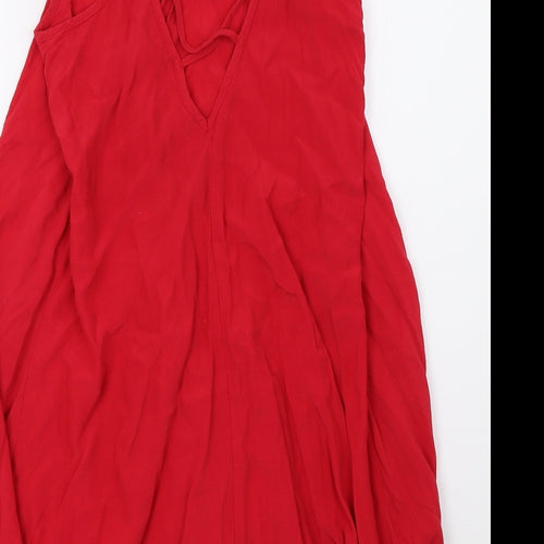 ASOS Womens Red  Mesh Basic Tank Size 10