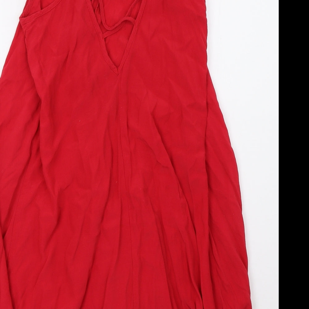 ASOS Womens Red  Mesh Basic Tank Size 10