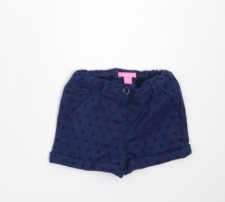 Young Dimension Boys Blue Polka Dot  Utility Shorts Size 2-3 Years